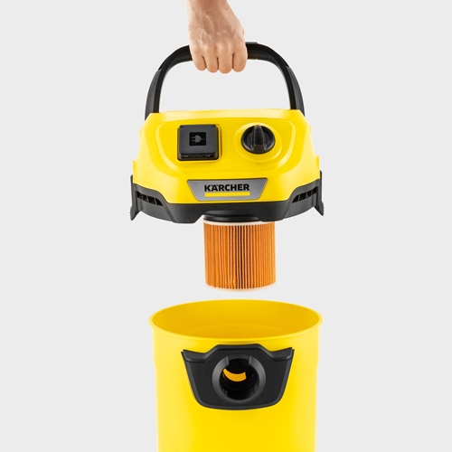 Wet and dry vacuum cleaners with cartridge filter