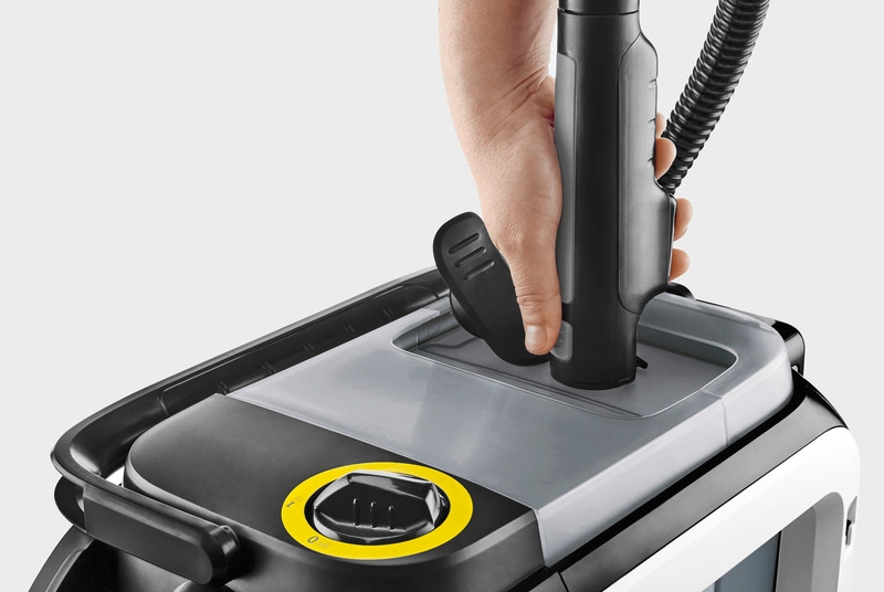 Clean the spray extraction cleaner easily with the hose after use