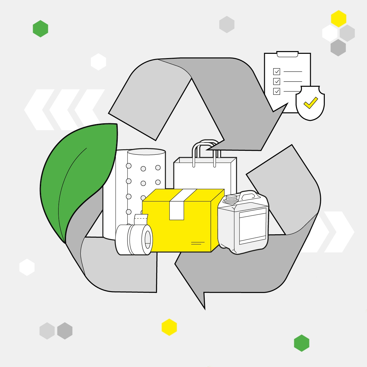 Illustration of sustainable packaging at Kärcher