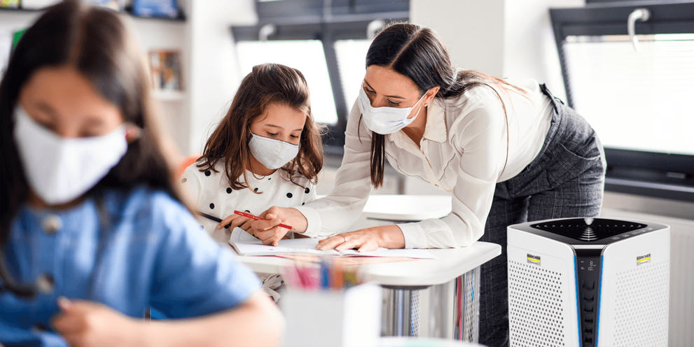 The Kärcher AF 100 air purifier ensures the air is clean in kindergartens and schools The Kärcher AF 100 air purifier ensures the air is clean in kindergartens and schools
