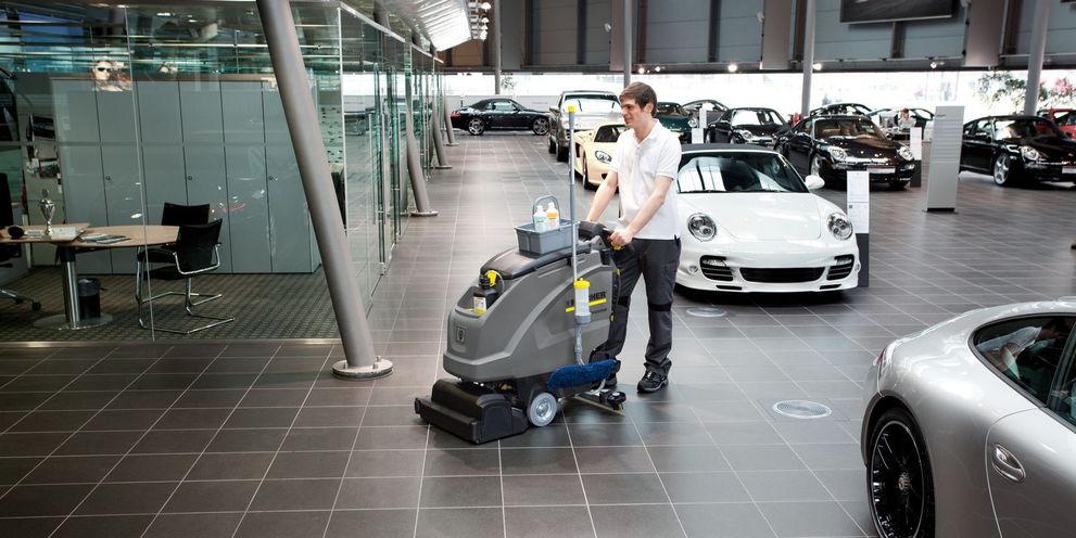 Cleaning at car dealerships