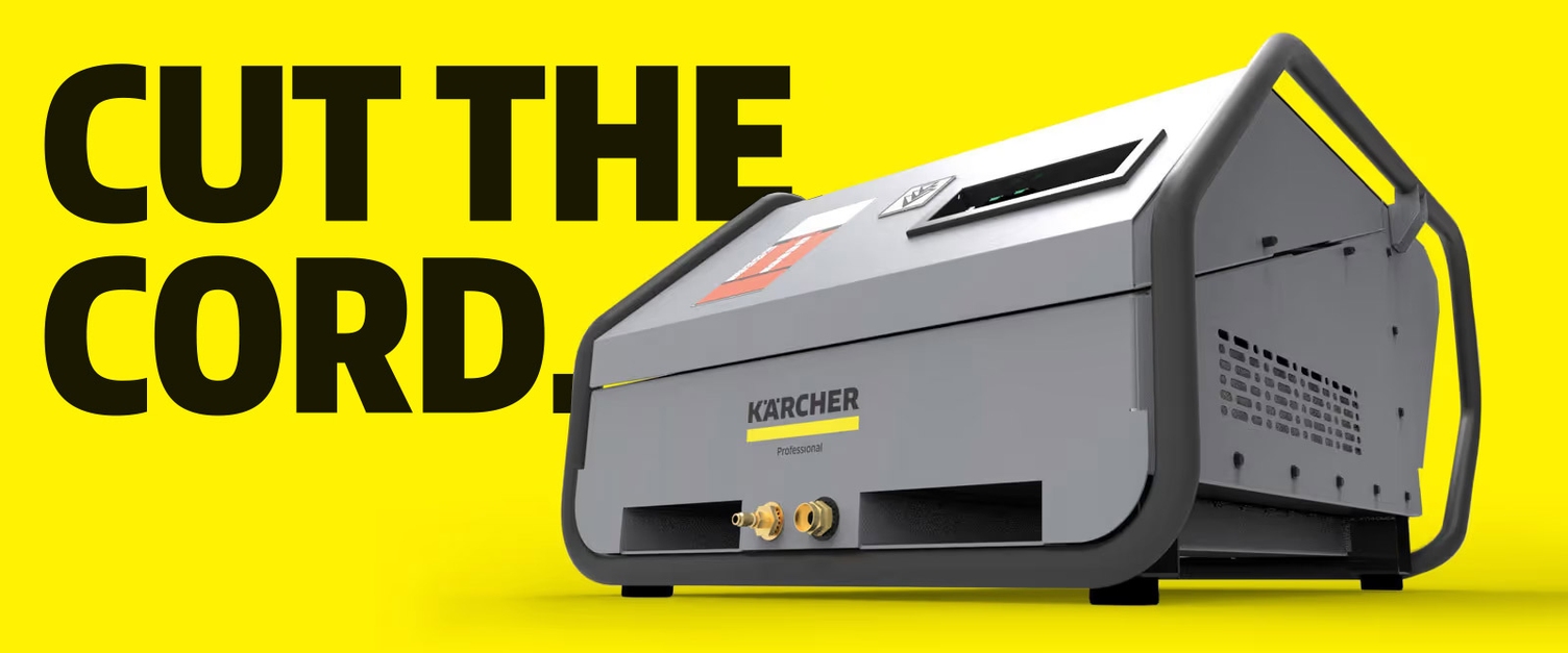 CleanWave Battery-Powered Cold Water Pressure Washer Cut the cord with CleanWave, Kärcher's battery-powered cold water pressure washer.