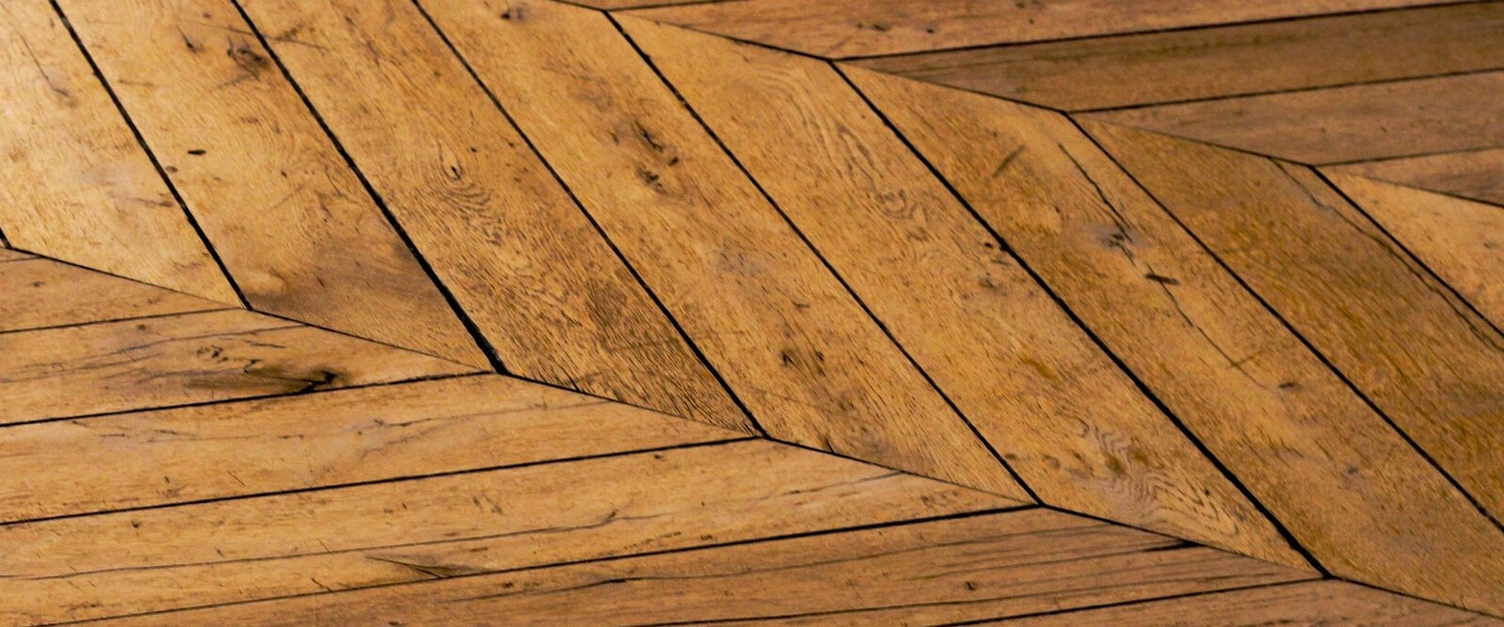 Close-up of wooden floor covering