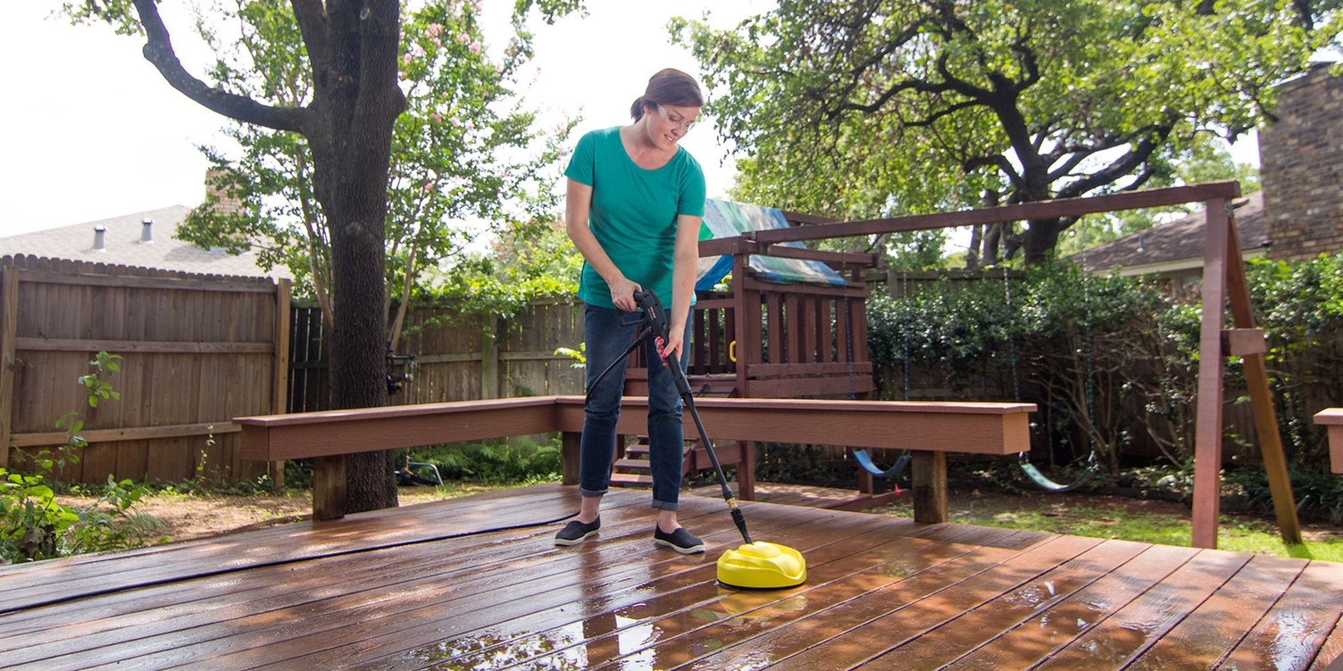 Karcher 11 Inch Surface Cleaner Cleans Large Wood Deck