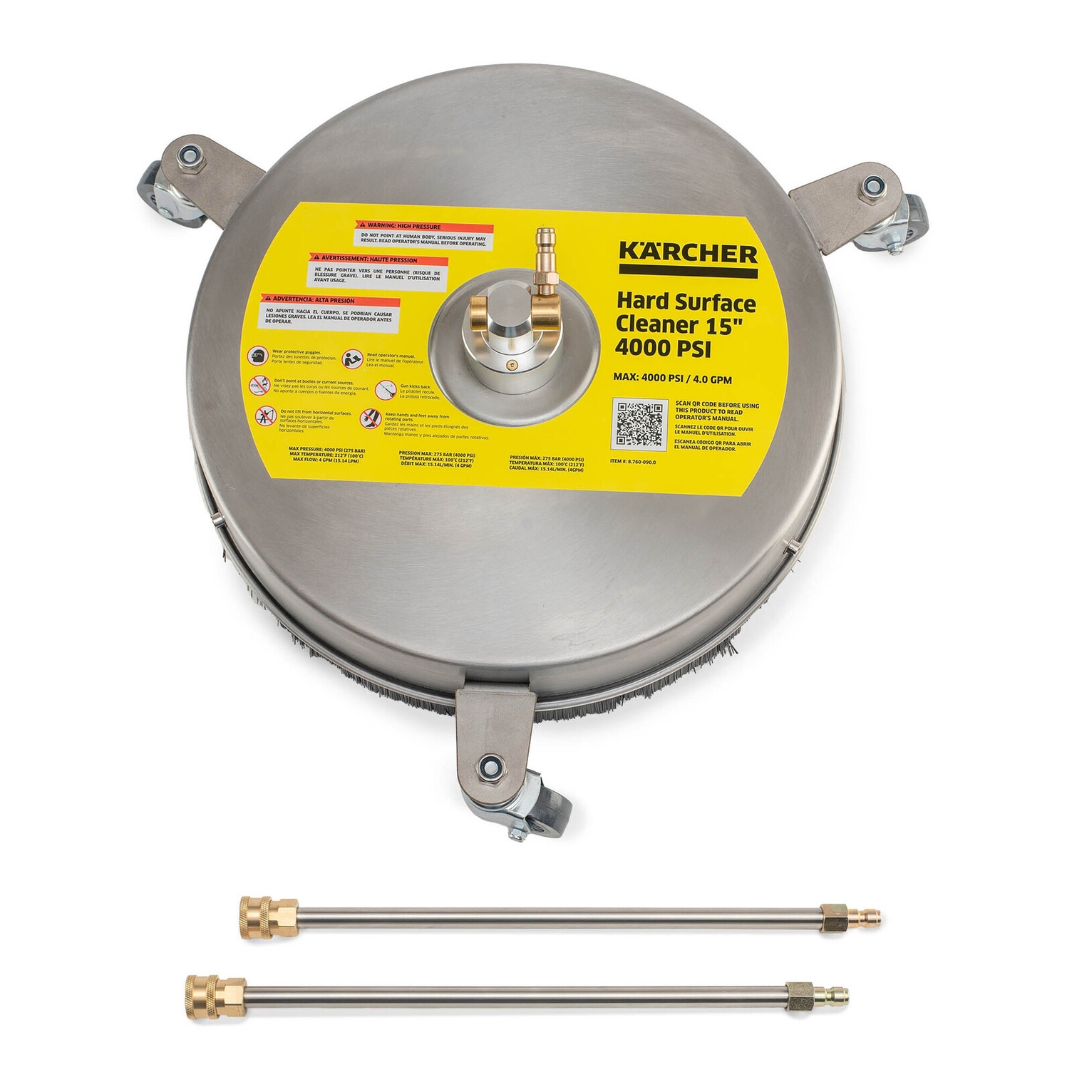 Karcher 15 inch Metal Surface Cleaner 4000 psi with two wands