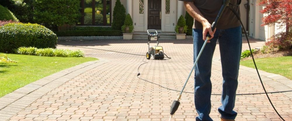 Karcher 50 ft Rubber Pressure Washer Extension Hose Cleans Driveway
