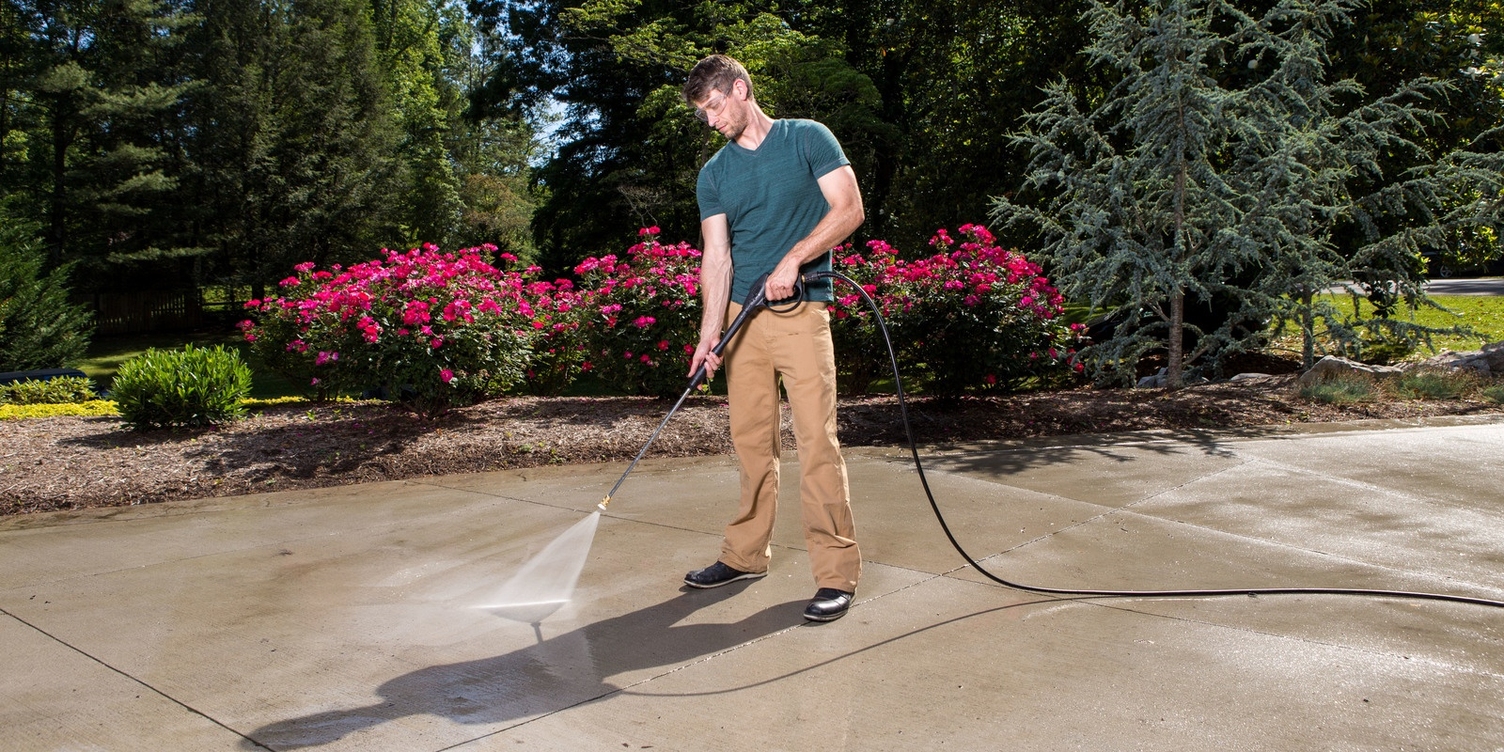 Karcher Gas Pressure Washers Clean Concrete Areas