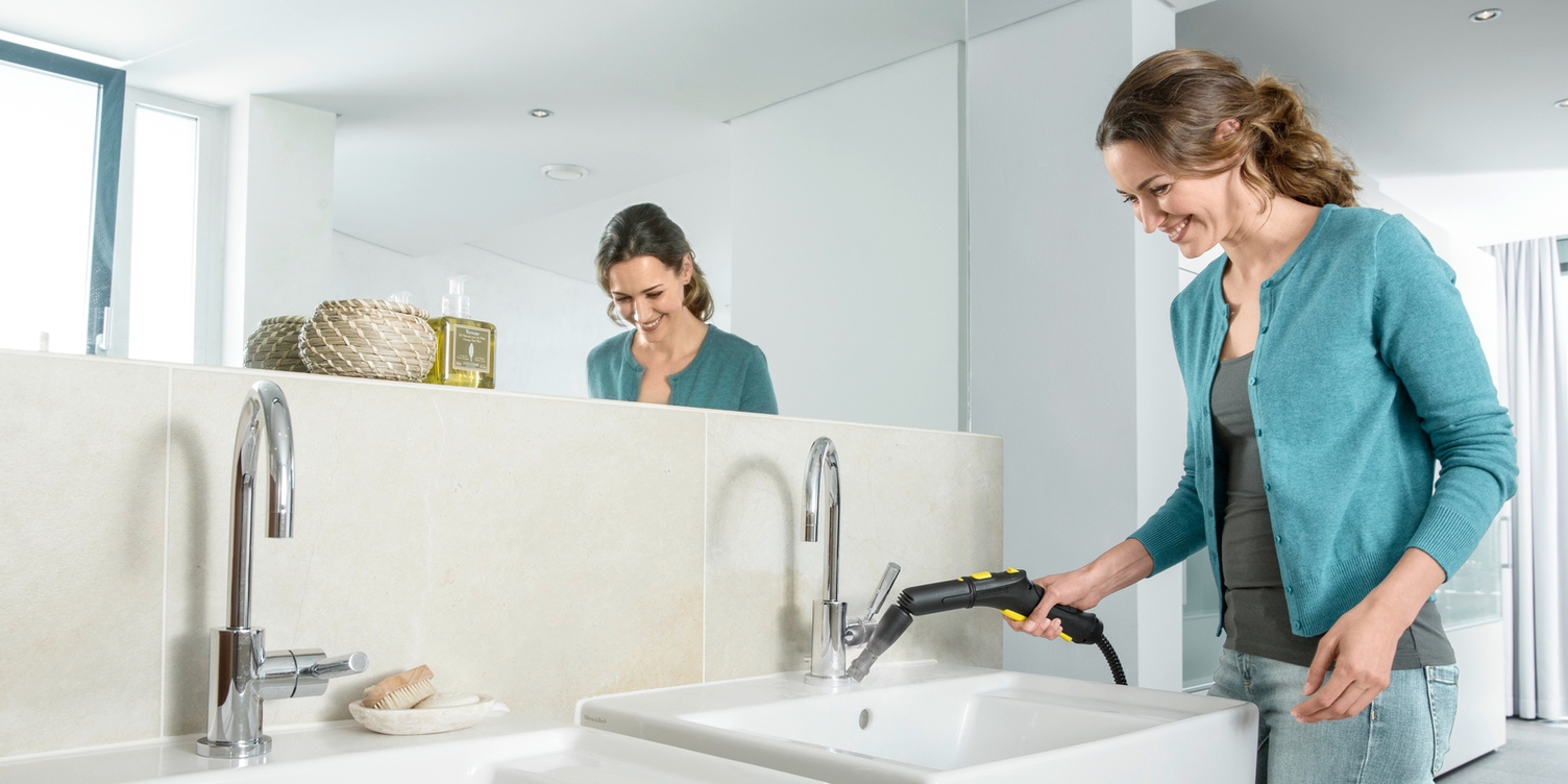 Karcher Steam Cleaners Clean Sinks and Faucets