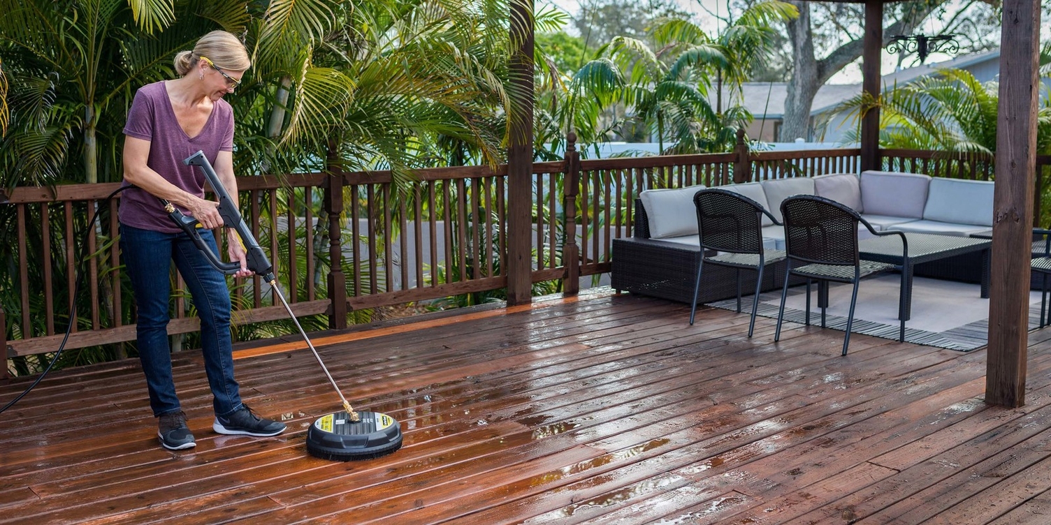 Karcher Surface Cleaner VersaGRIP Cleans Deck