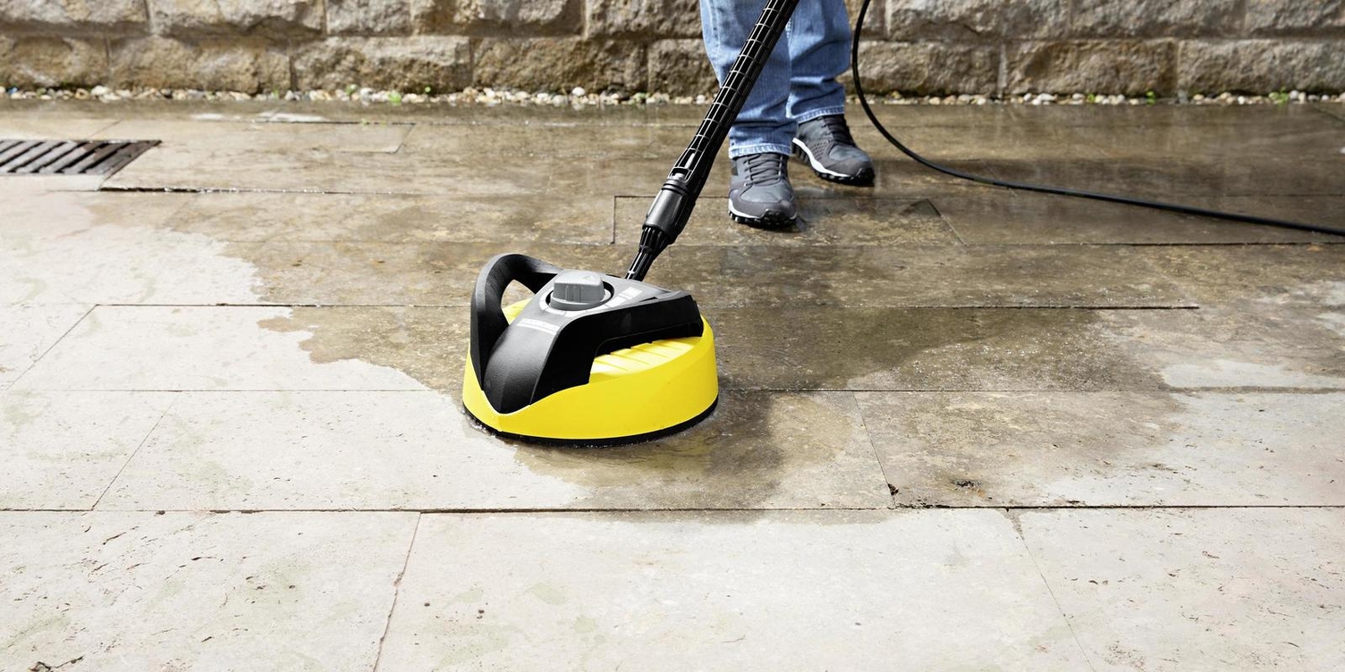 Karcher T300 Surface Cleaner Cleans Stone Patio
