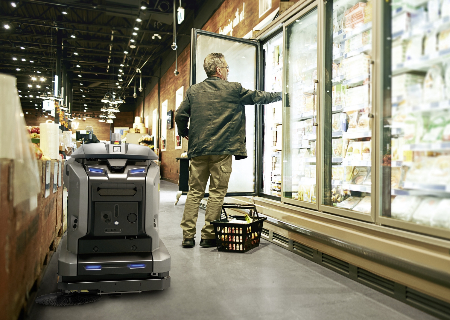 Kärcher cleaning robot in retail
