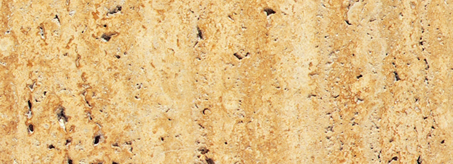 Close-up view of a travertine surface