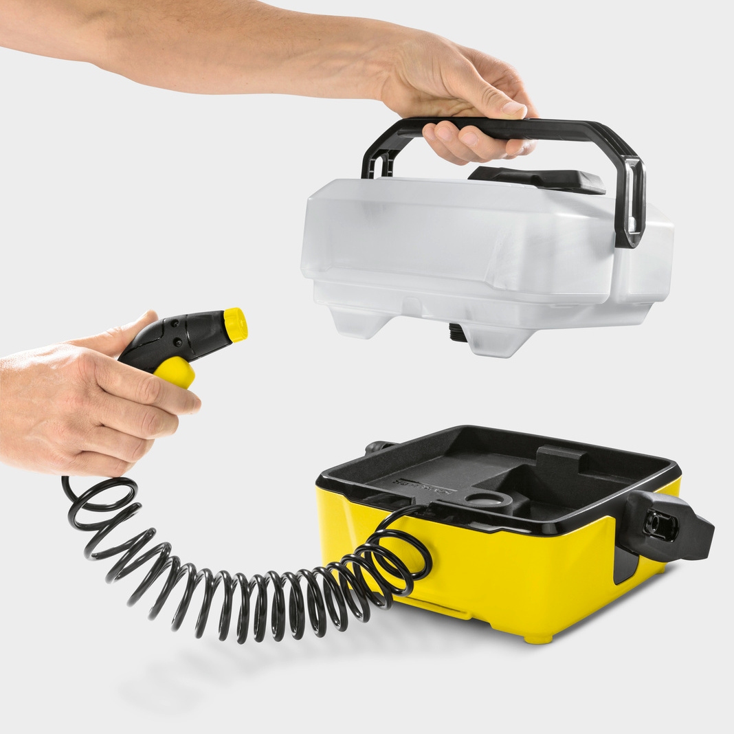 Water tank and filling level indicator for the Kärcher mobile outdoor cleaner