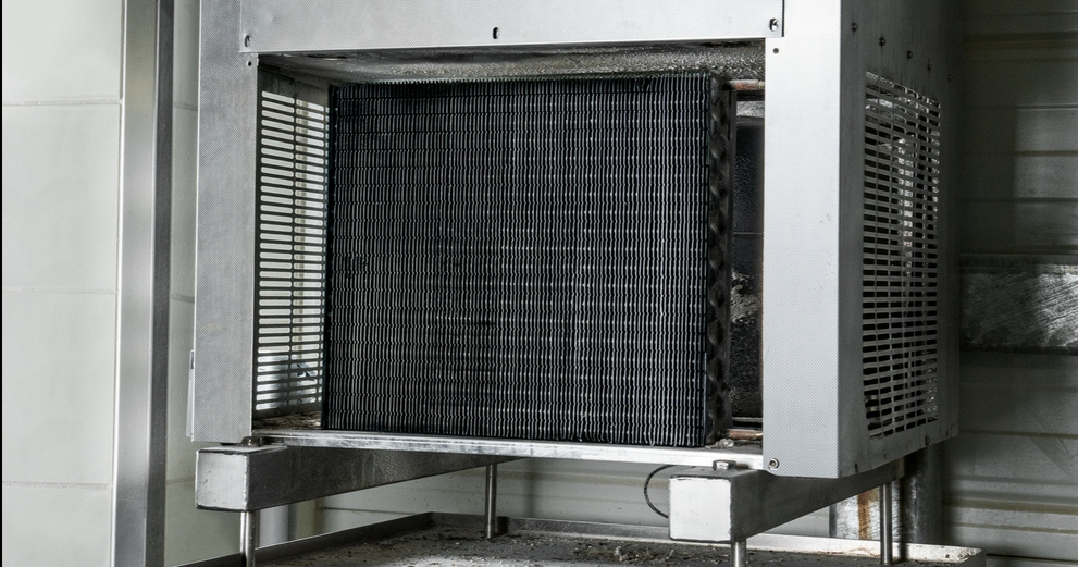 Radiator Cleaning: After Slats look clean after dry ice blasting.