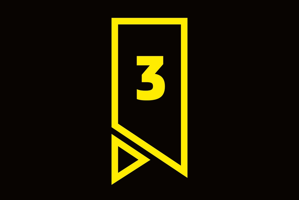 Industry Leading Warranty icon of a banner with the number 3 inside