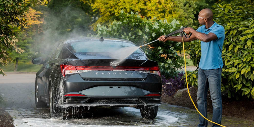 Karcher Performance Series Electric Pressure Washer Cleans Car