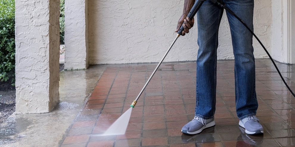 Karcher Stainless Steel Spray Wand Closeup Karcher Stainless Steel Spray Wand Closeup