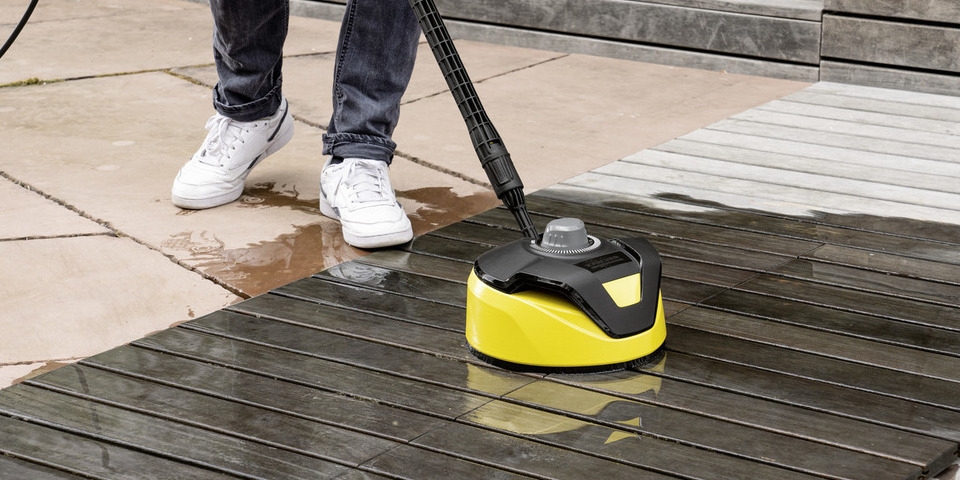 Karcher T 5 Surface Cleaner Cleans Wood Deck