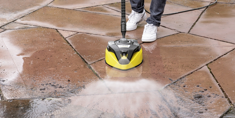 Karcher T 7 Plus Surface Cleaner Cleans Outdoor Pavers