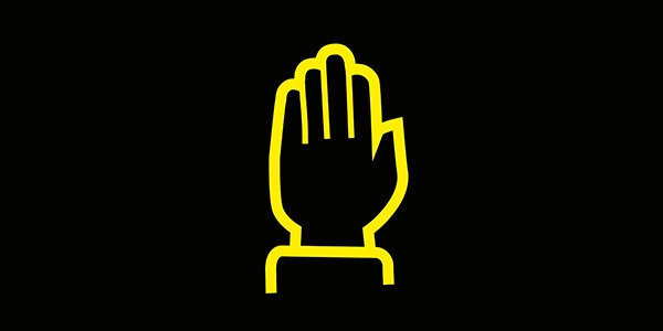 An icon of a hand being raised.