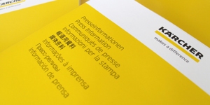 Newsroom A yellow booklet with the Kärcher logo at the top