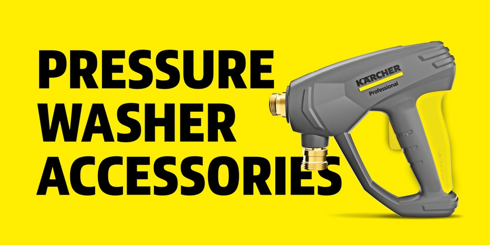 Kärcher EASY!Force trigger gun next to the words Pressure Washer Accessories.