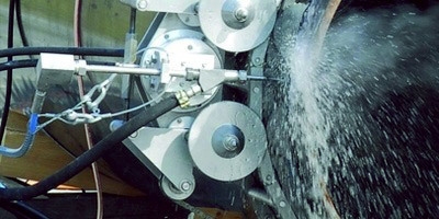 WOMA Water Jet Cutting WOMA high-pressure water jet cutting in action.