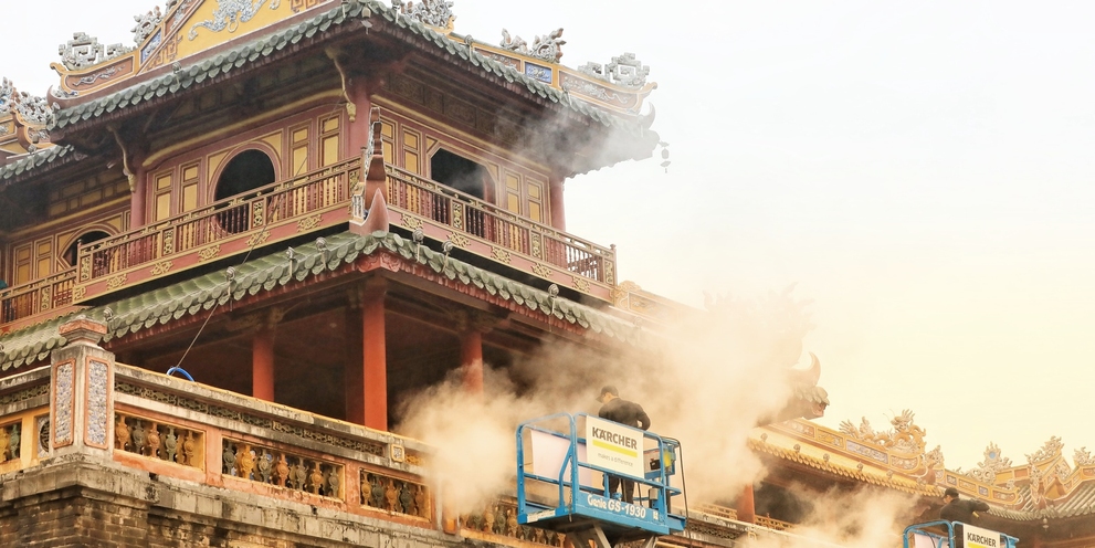 Kärcher cleaned the Noon Gate of the Imperial City of Hue in Vietnam.